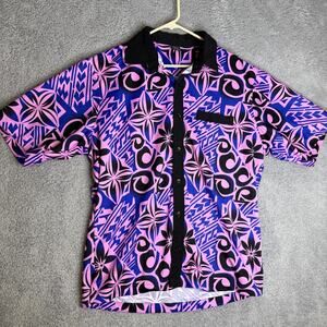 Hawaiian Shirt Mens XL Pink Aloha Print Island Image Creation Luau